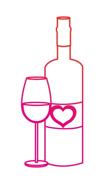 爱瓶和杯子设计 — 图库矢量图片