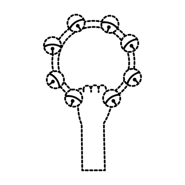 Diseño de pandereta aislada — Archivo Imágenes Vectoriales