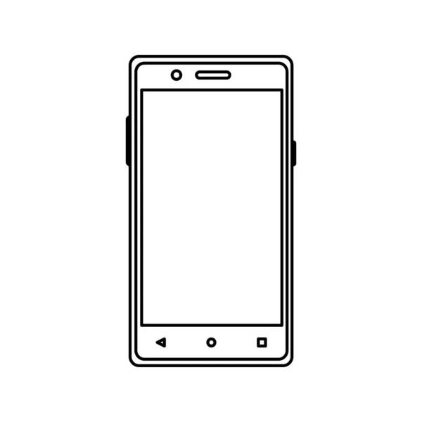 Smartphone Del Dispositivo Gadget Tecnologia Tema Design Isolato Illustrazione Vettoriale — Vettoriale Stock