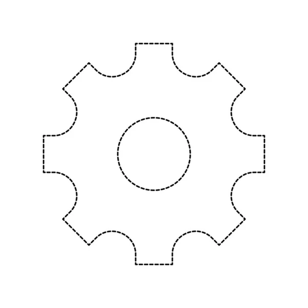 Isolated gear design — Stock Vector