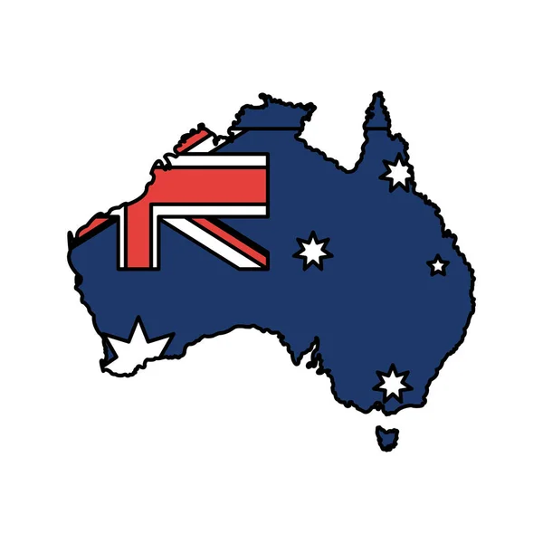 Australische kaart ontwerp — Stockvector