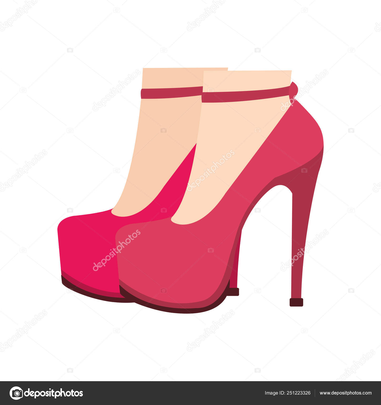 colorido pies dentro zapatos altos vector, gráfico vectorial © stockgiu imagen #251223326