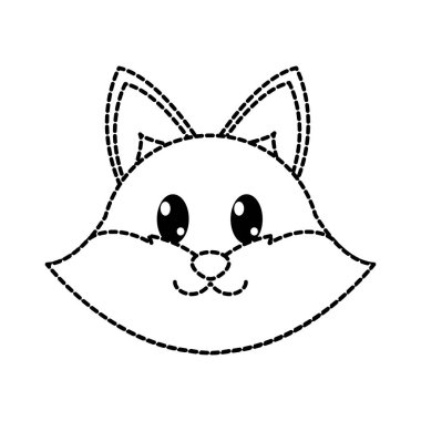 noktalı şekil tilki baş sevimli hayvan karakter