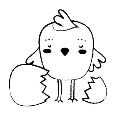 Grunge piliç çiftliği kuş hayvan Brokerlik yumurta