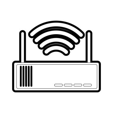 WiFi internet teknoloji ve iletişim Tema izole tasarım vektör çizim