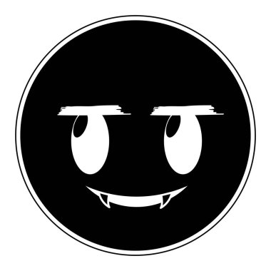 siluet vampir yüz jest emoji ifade