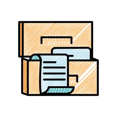 Klasör dosyası belge kağıt arşivlemek için rendelenmiş