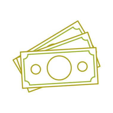 Sarı çizginin faturalarını nakit para Finans hesabı