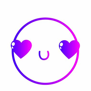 Yüz ifade karikatür karikatür ve Tema izole tasarım vektör çizim karakter