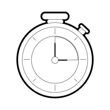 Chronometre aracı zaman ve enstrüman Tema izole tasarım vektör çizim