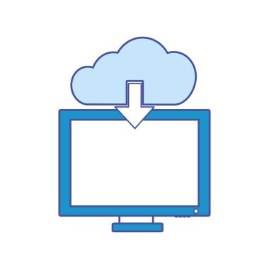 Bilgisayar aygıtı becerikli alet ve teknoloji Tema izole tasarım vektör çizim