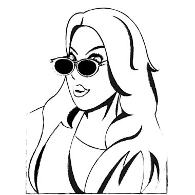 Retro kadın tasarım