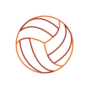 Voleybol topu spor rekabet ve oyun Tema izole tasarım vektör çizim