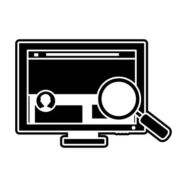 Bilgisayar aygıtı becerikli alet ve teknoloji Tema izole tasarım vektör çizim