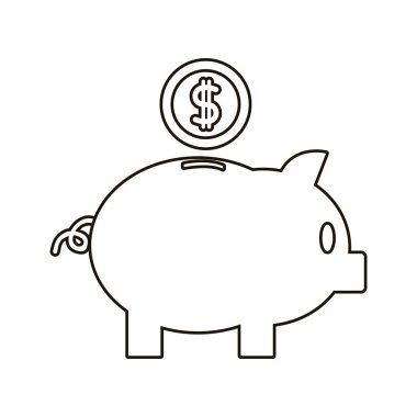 İzole domuz tasarım