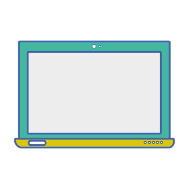 Elektronik ekran dizüstü bilgisayar teknolojisi simgesini