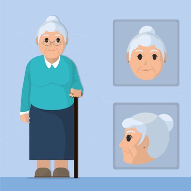 Büyükanne çizgi film tasarımı