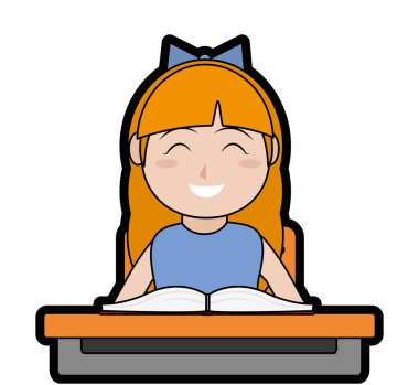 Kız ve kitap tasarımı