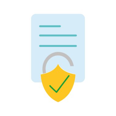 asma kilit iyi güvenlik ile renkli iş belge kağıt