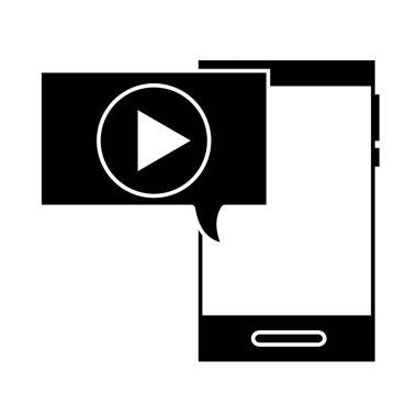 siluet smartphone teknoloji ile sohbet kabarcık oyun video