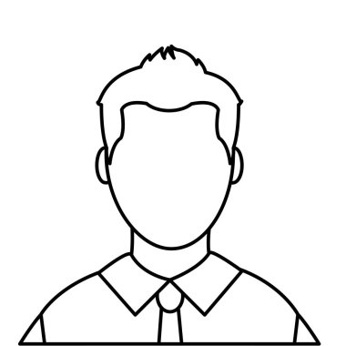 satır avatar adam yüzü ve şık gömlek