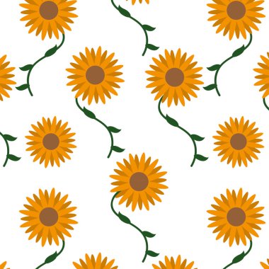 İzole ayçiçeği tasarım