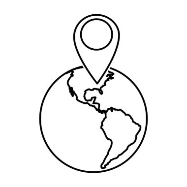 GPS seyahat gezinti ve rota Tema izole tasarım vektör çizim