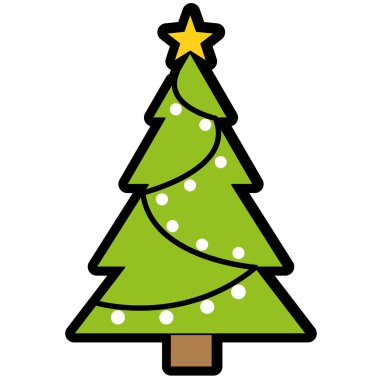 İzole çam ağacı tasarım