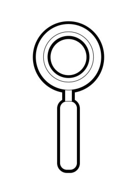 Lupe araç arama ve Büyüteç camı Tema izole tasarım vektör çizim