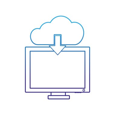 Bilgisayar aygıtı becerikli alet ve teknoloji Tema izole tasarım vektör çizim
