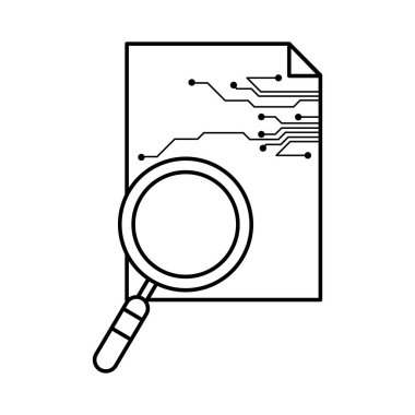 Vektör çizim tasarım site ve web yanıt veren Web sitesi ve teknoloji Tema Isolated lupe