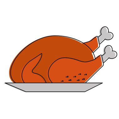 İzole tavuk tasarım