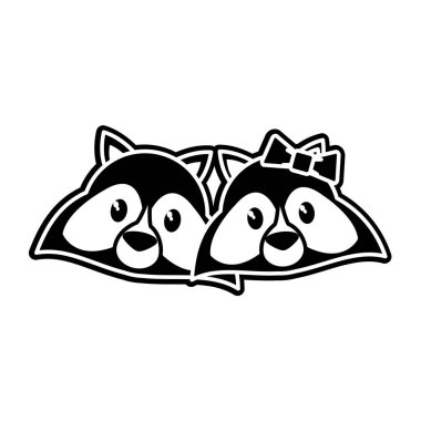 Rakun tasarım karikatür