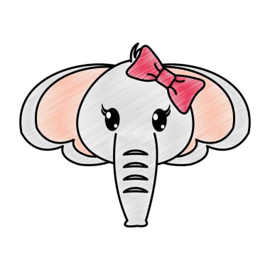 rendelenmiş dişi fil baş sevimli hayvan