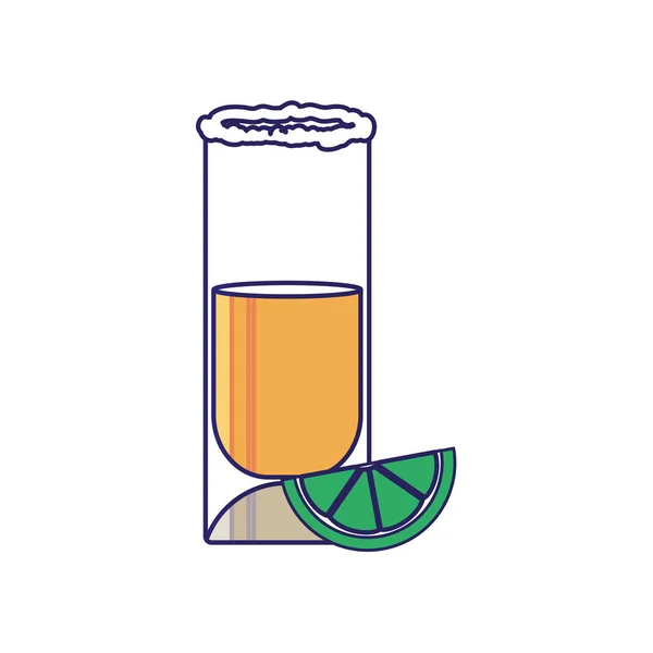 Schuss Von Alkohol Und Glas Thema Isoliert Design Vektor Illustration — Stockvektor