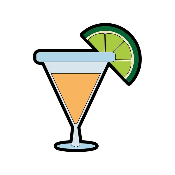 Cocktail Aus Alkoholgetränk Und Glas Thema Isolierten Design Vektor Illustration — Stockvektor