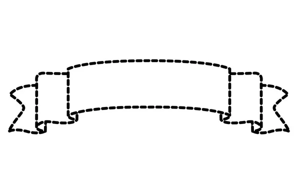 Forme pointillée ruban objet de décoration fête fête — Image vectorielle