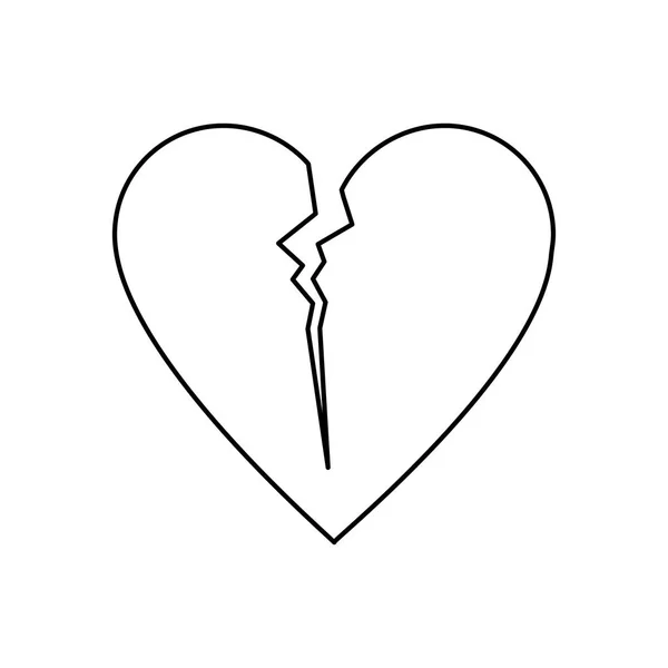Coração Amor Paixão Tema Romântico Design Isolado Ilustração Vetorial — Vetor de Stock