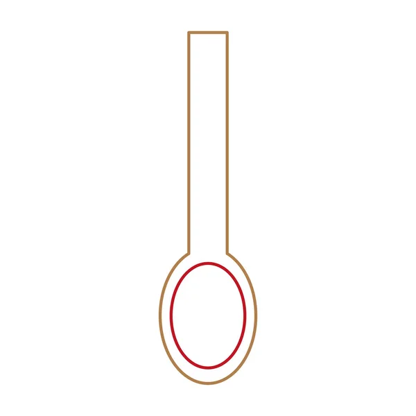 Conception de cuillère isolée — Image vectorielle