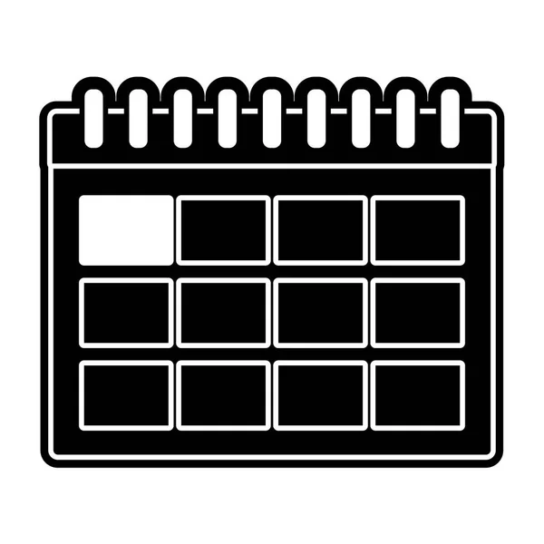 Silhouette Kalender Infotag zum Veranstalter — Stockvektor