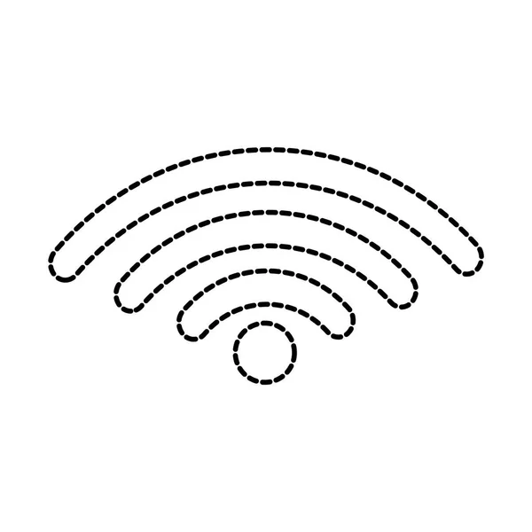 Wifi Tecnología Internet Tema Comunicación Diseño Aislado Ilustración Vectorial — Vector de stock