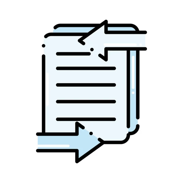 Пунктирна лінія бізнес-паперу завантаження документа в офісі — стоковий вектор