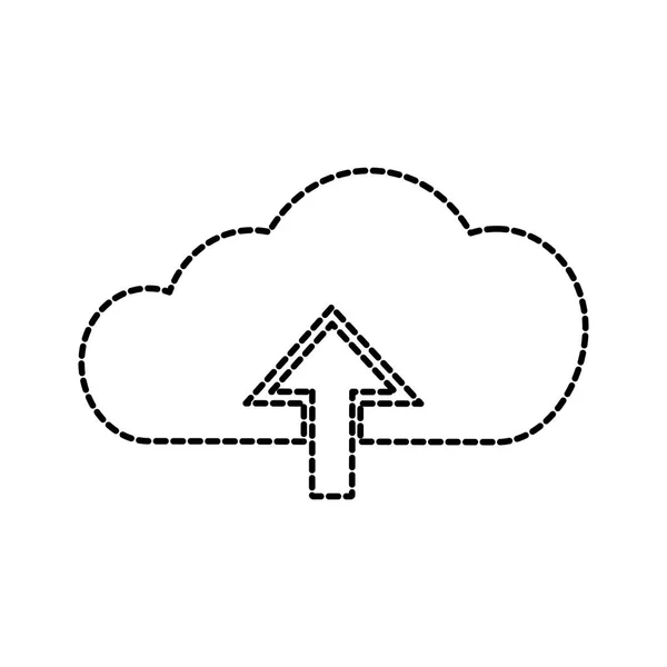 Cloud Computing Della Tecnologia Archiviazione Tema Virtuale Design Isolato Illustrazione — Vettoriale Stock