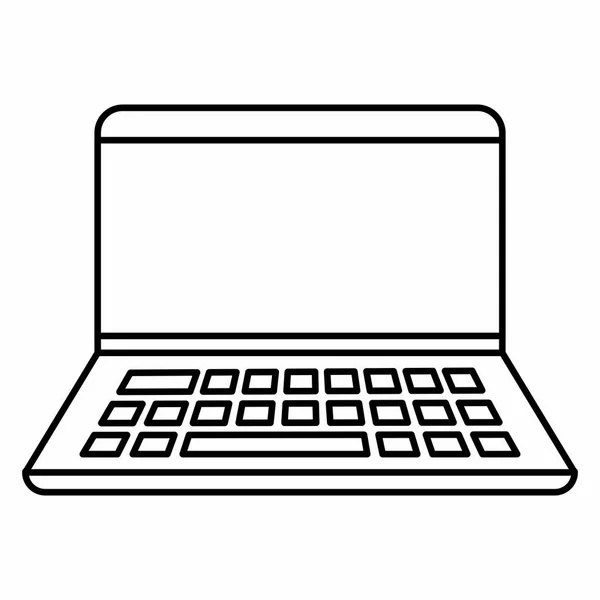 Laptop na białym tle projekt — Wektor stockowy