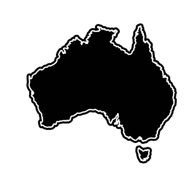 Desenho de mapa australiano — Vetor de Stock