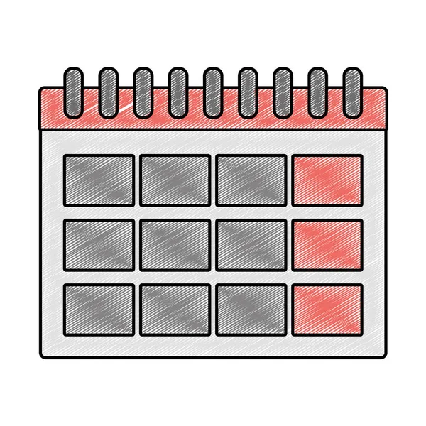 Grated calendar information day to organizer event — Stock Vector