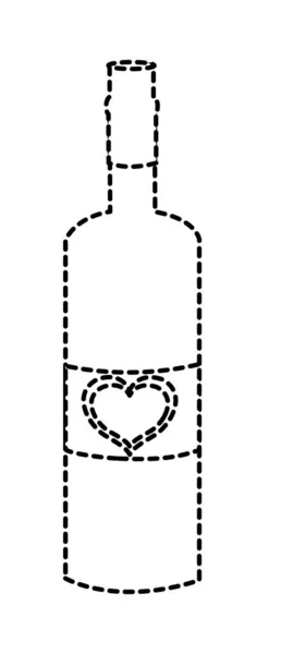 Design bottiglia amore — Vettoriale Stock