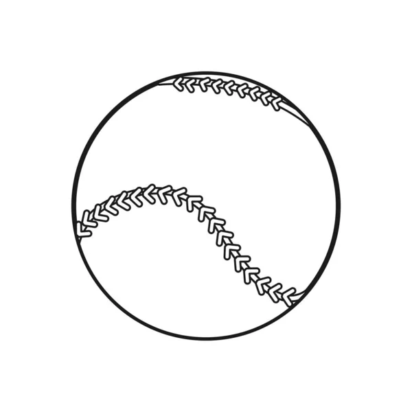 Conception de balle de baseball — Image vectorielle