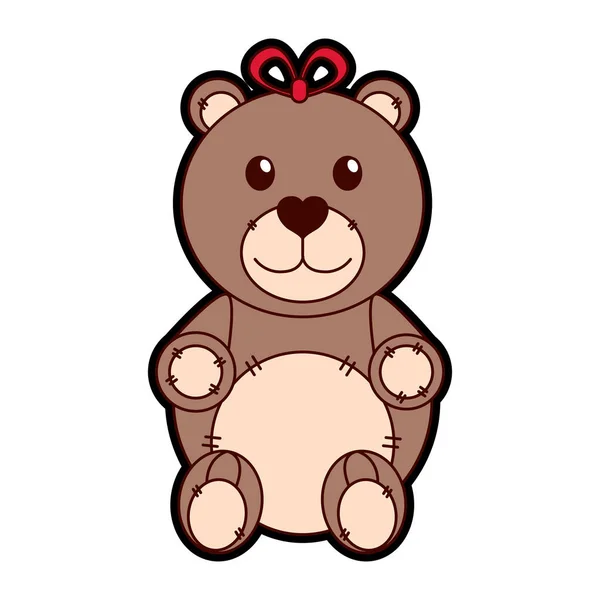 Geïsoleerde teddybeer design — Stockvector