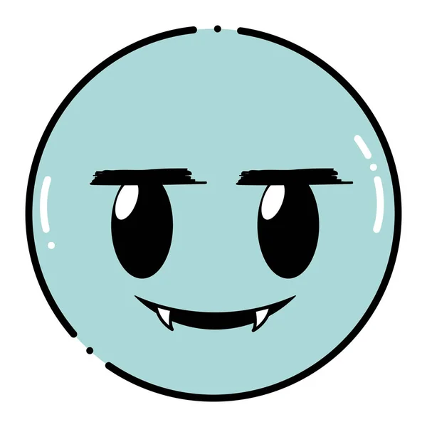Χρώμα προσώπου βαμπίρ χειρονομία emoji έκφραση — Διανυσματικό Αρχείο